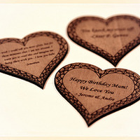 Laser Engraved Wooden Heart